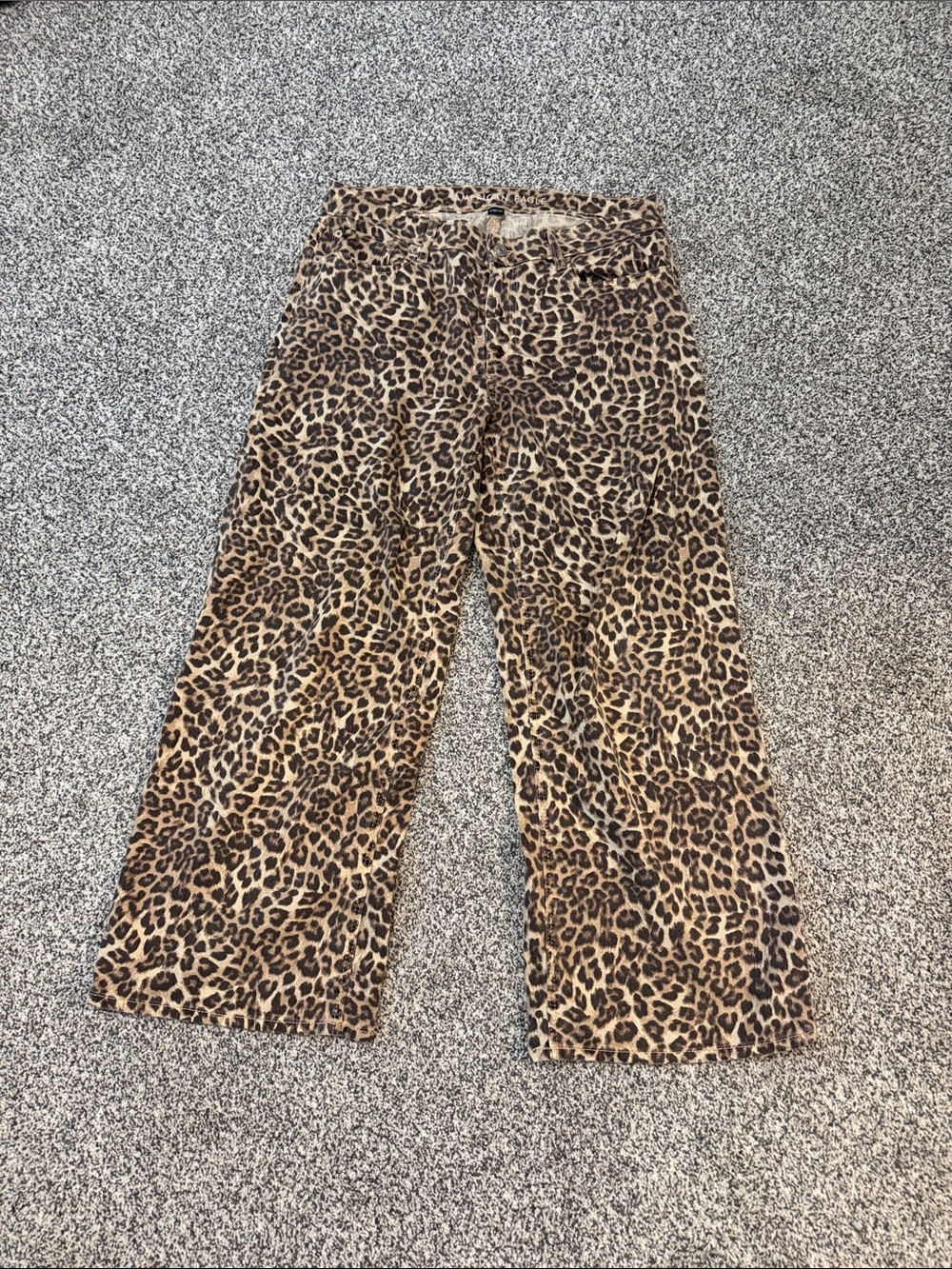 American Eagle  Leopard Print Wide Leg Jeans